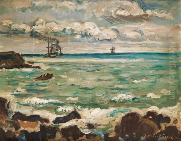 Paysage De Mer Oil Painting by Emile-Othon Friesz