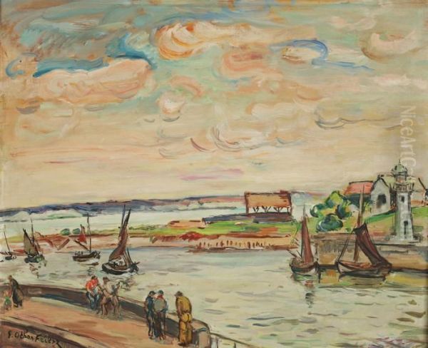 Honfleur Oil Painting by Emile-Othon Friesz