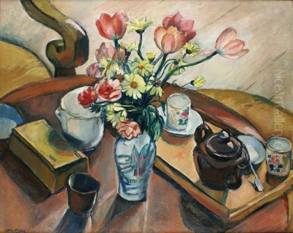 Vase De Fleurs Oil Painting by Emile-Othon Friesz