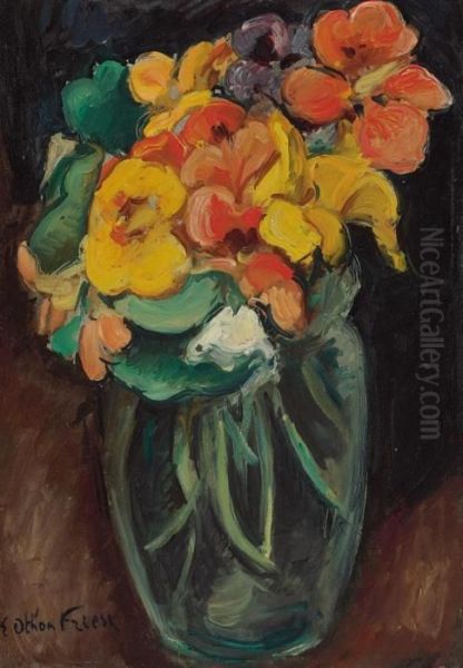 Bouquet De Capucines Oil Painting by Emile-Othon Friesz