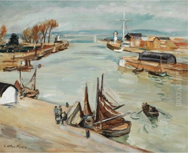 Le Port De Honfleur by Emile-Othon Friesz