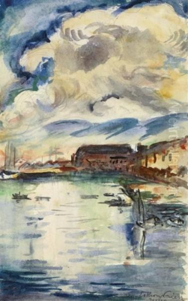 Le Port De Toulon Oil Painting by Emile-Othon Friesz