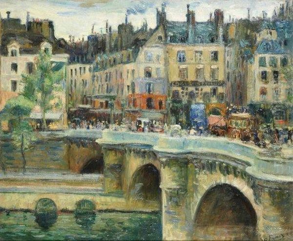 Le Pont-neuf Oil Painting by Emile-Othon Friesz