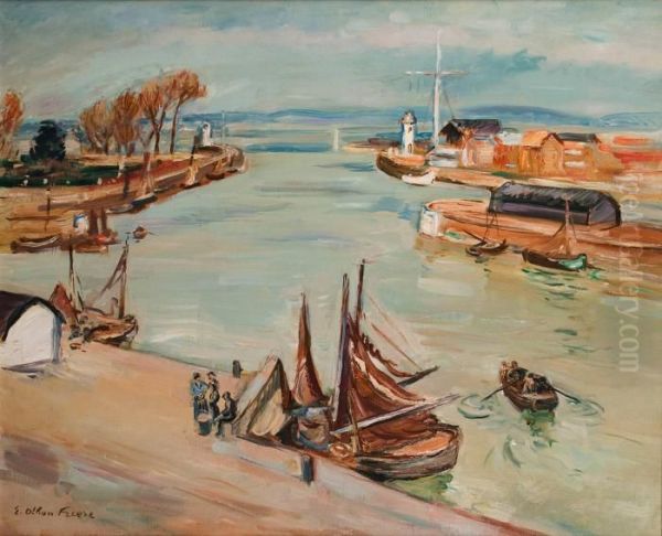 Honfleur, La Sortie Du Port Oil Painting by Emile-Othon Friesz