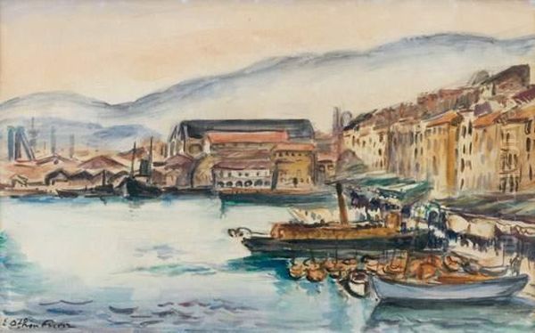 Port De Toulon Oil Painting by Emile-Othon Friesz