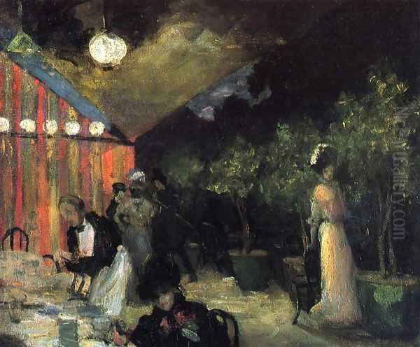 Paris Cafe 1904 Oil Painting by Alfred Henry Maurer