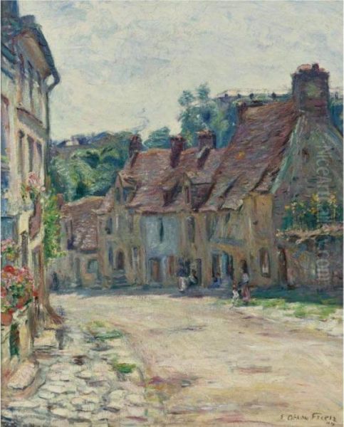 Paysage, Rue De Falaise Oil Painting by Emile-Othon Friesz