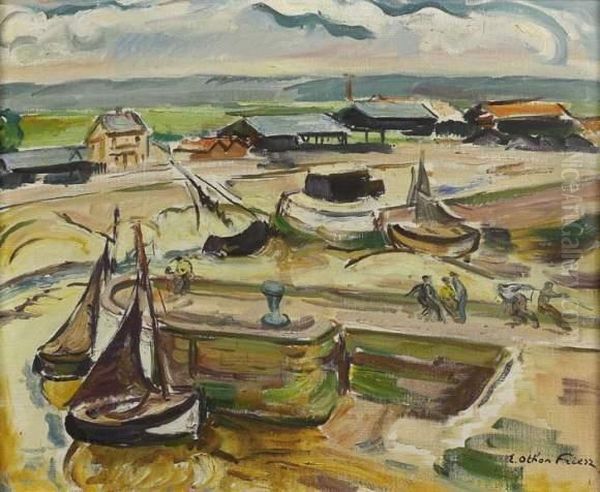 Le Port D'honfleur Oil Painting by Emile-Othon Friesz