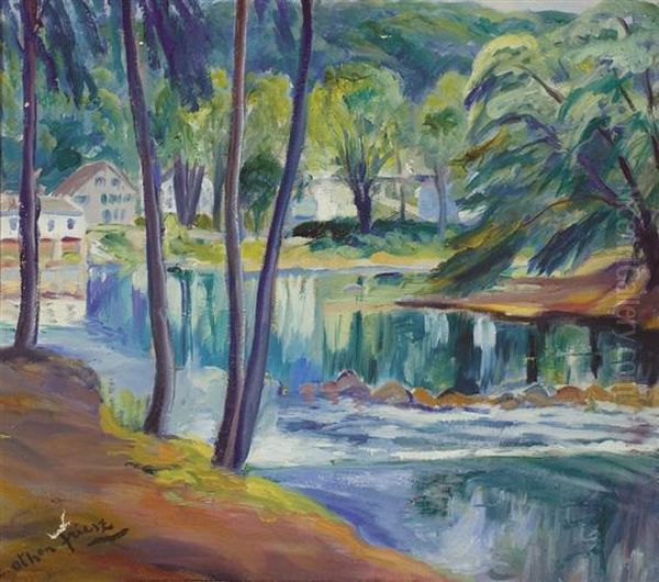 Summer Day Along The Lake Oil Painting by Emile-Othon Friesz