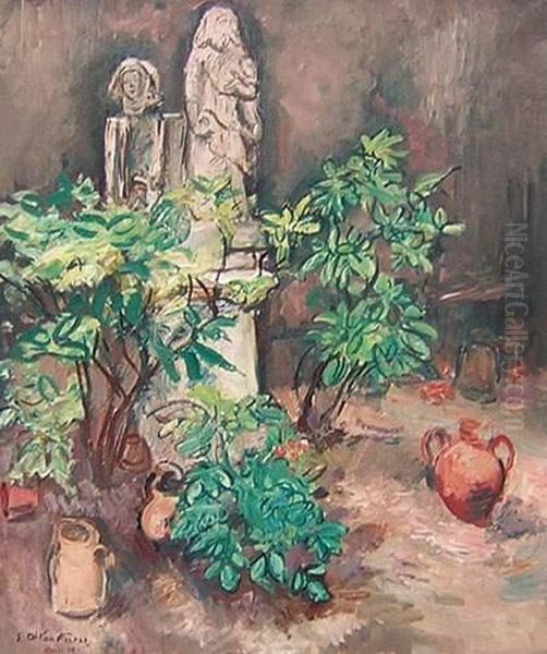 Le Jardin De L'atelier Oil Painting by Emile-Othon Friesz