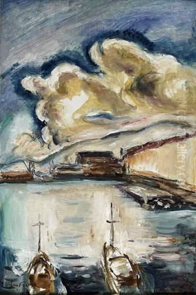 Le Port De Toulon Oil Painting by Emile-Othon Friesz