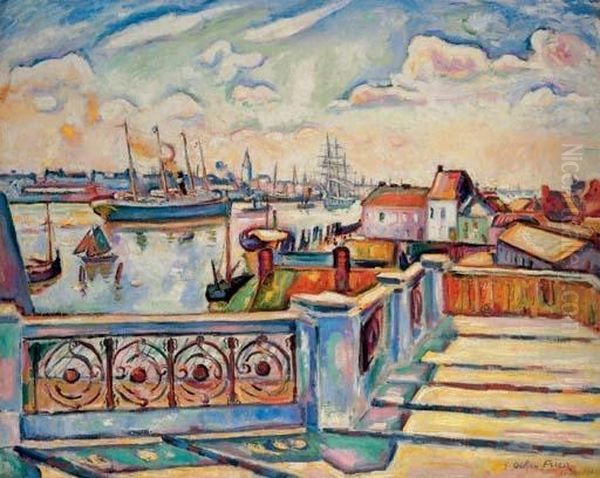 Le Port D'anvers Oil Painting by Emile-Othon Friesz