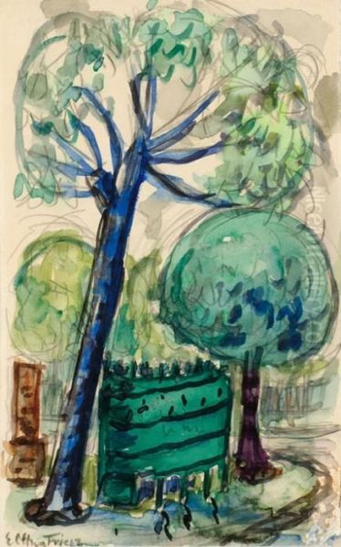 Trees In A Park Oil Painting by Emile-Othon Friesz