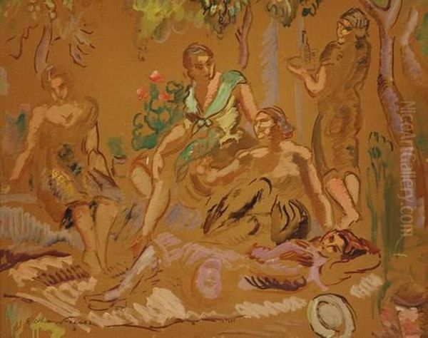 Le Repos Oil Painting by Emile-Othon Friesz