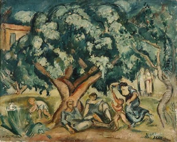  Partie De Campagne  Oil Painting by Emile-Othon Friesz