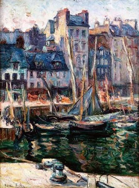 Le Port D'honfleur Oil Painting by Emile-Othon Friesz