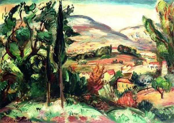 Paysage, Cap Brun, Toulon by Emile-Othon Friesz