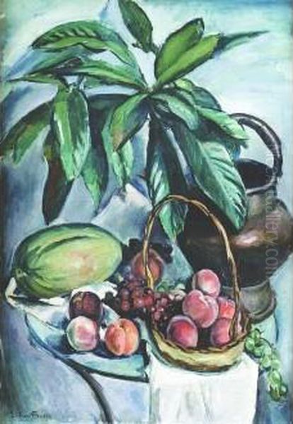 Nature Morte Aux Fruits, Circa 1920 Oil Painting by Emile-Othon Friesz