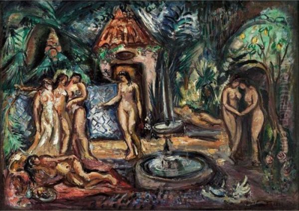 Le Jardin De L'emir Oil Painting by Emile-Othon Friesz