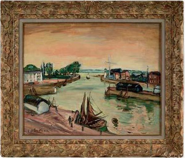 Le Port De Honfleur Oil Painting by Emile-Othon Friesz