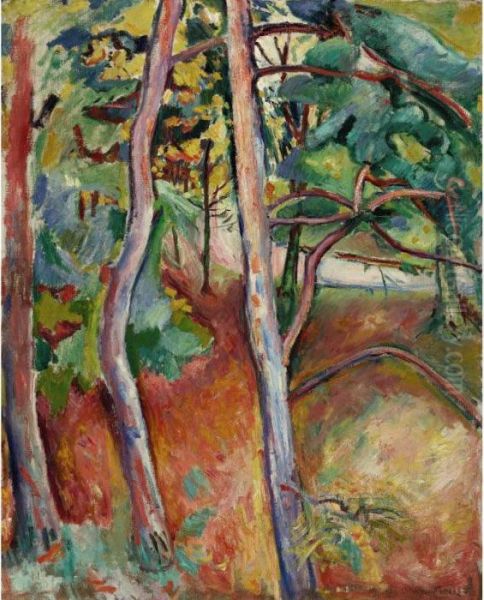 Arbres, Automne Oil Painting by Emile-Othon Friesz