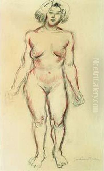 Femme Nue Debout Oil Painting by Emile-Othon Friesz