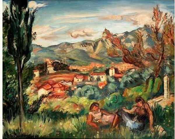 Jardin Au Cap-brun Oil Painting by Emile-Othon Friesz