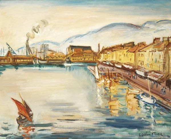 Le Port Oil Painting by Emile-Othon Friesz