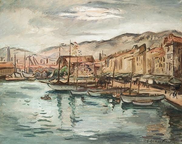 Le Port, Bateaux Bavoise Oil Painting by Emile-Othon Friesz