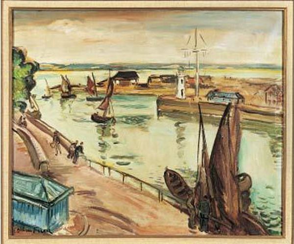 Honfleur, La Sortie Du Port Oil Painting by Emile-Othon Friesz