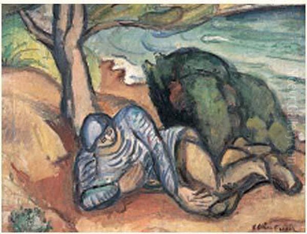 Le Repos Du Guerrier Oil Painting by Emile-Othon Friesz