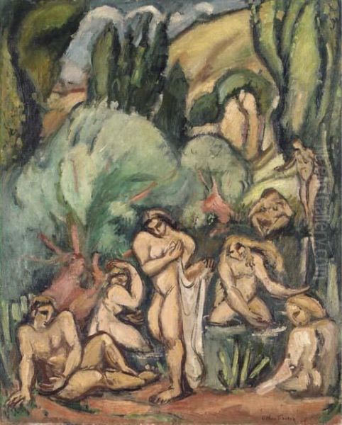 Baigneuses Oil Painting by Emile-Othon Friesz