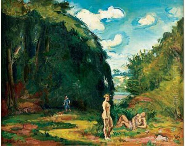 Baigneuses Dans Un Paysage Oil Painting by Emile-Othon Friesz