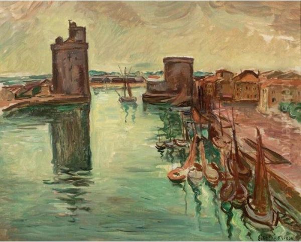 Le Port De La Rochelle Oil Painting by Emile-Othon Friesz