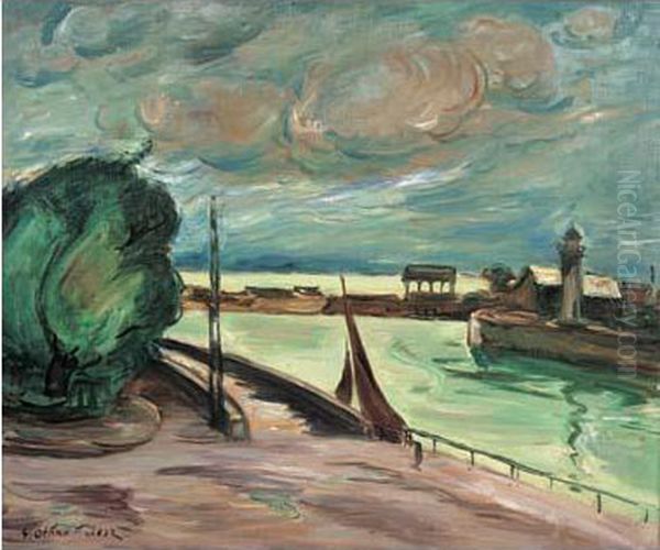 Honfleur Oil Painting by Emile-Othon Friesz