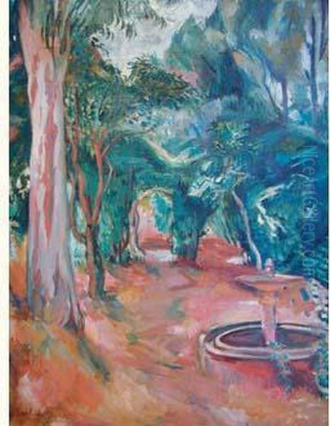  La Fontaine Du Jardin, Circa 1922  Oil Painting by Emile-Othon Friesz