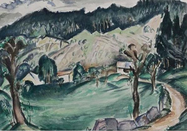 Forest And Hill Landscape Oil Painting by Emile-Othon Friesz