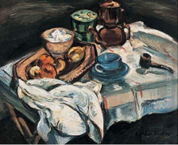 Nature Morte A La Cafetiere, Circa 1950 Oil Painting by Emile-Othon Friesz