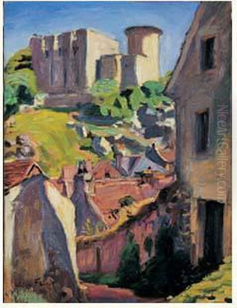 Le Chateau Fort De Falaise, Circa 1919 Oil Painting by Emile-Othon Friesz