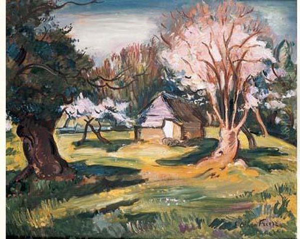 Maison Dans La Campagne Normande Oil Painting by Emile-Othon Friesz