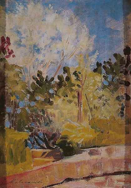 Garden in Summer Oil Painting by Jacek Malczewski