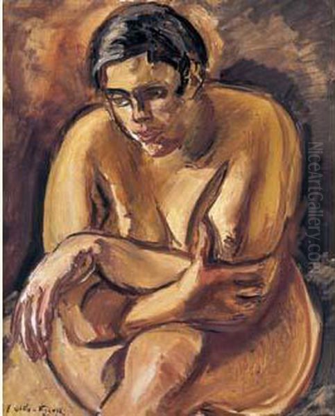 Femme Nue, Assise Oil Painting by Emile-Othon Friesz