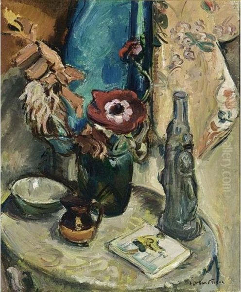 Nature Morte A L'anemone Oil Painting by Emile-Othon Friesz