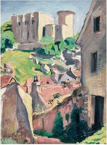 Falaise, Le Chateau Fort Oil Painting by Emile-Othon Friesz