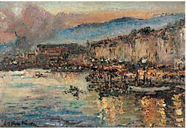 Le Port De Toulon, Circa 1928 Oil Painting by Emile-Othon Friesz