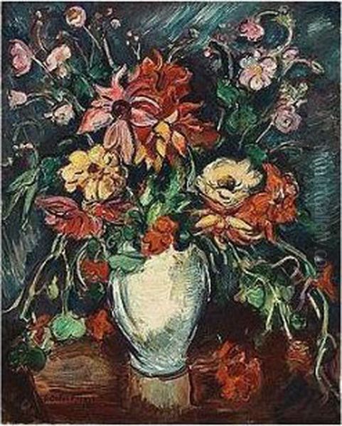 Emile- , -, Vase De Fleurs, 
Signed And Dated 1938, Oil On Canvas, 80.7 By 64.6 Cm., 31 3/4 By 25 1/2
 In Oil Painting by Emile-Othon Friesz