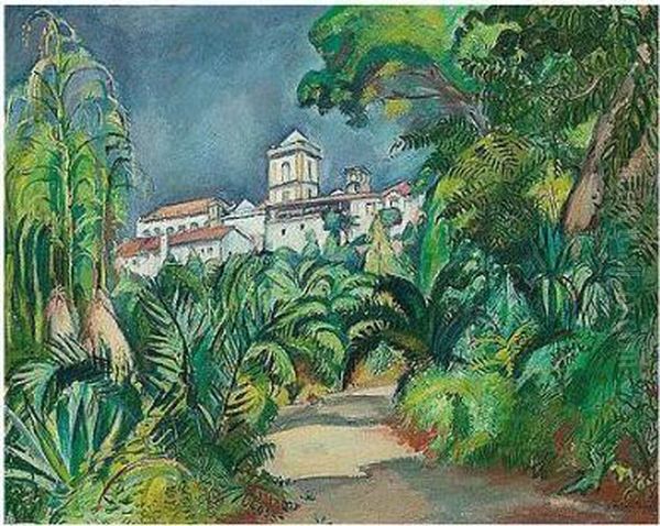 Jardins De L'universite (coimbra) Oil Painting by Emile-Othon Friesz