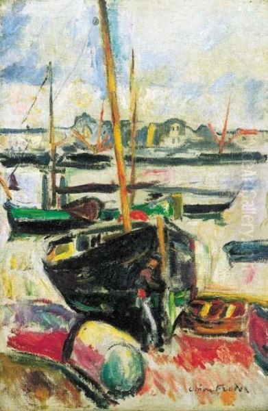 Le Port Oil Painting by Emile-Othon Friesz