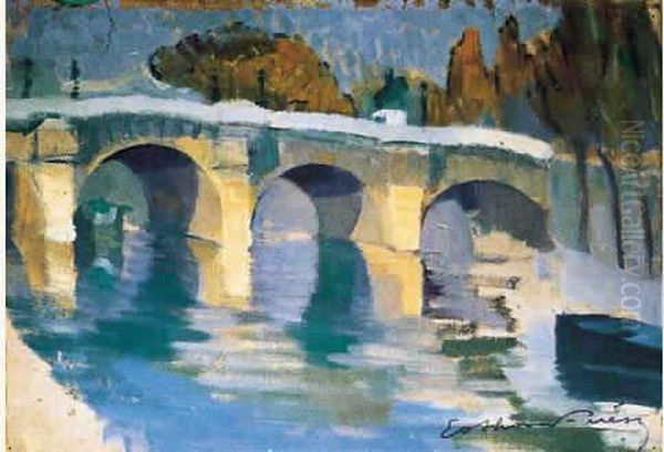 Le Pont Oil Painting by Emile-Othon Friesz