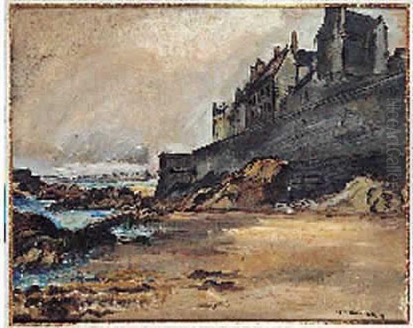 Les Remparts De Saint-malo Oil Painting by Emile-Othon Friesz